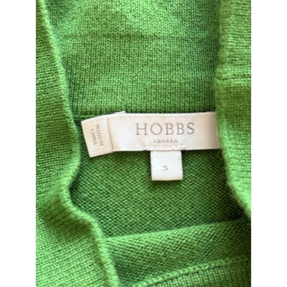 Hobbs London Audrey Wool Cashmere Roll Neck Sweater Small Green Knit - Picture 5 of 9
